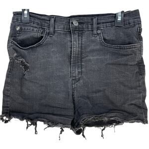 Denizen Levis Shorts Junior 11 W30 Gray Stretch Denim Cutoff Super High Waist